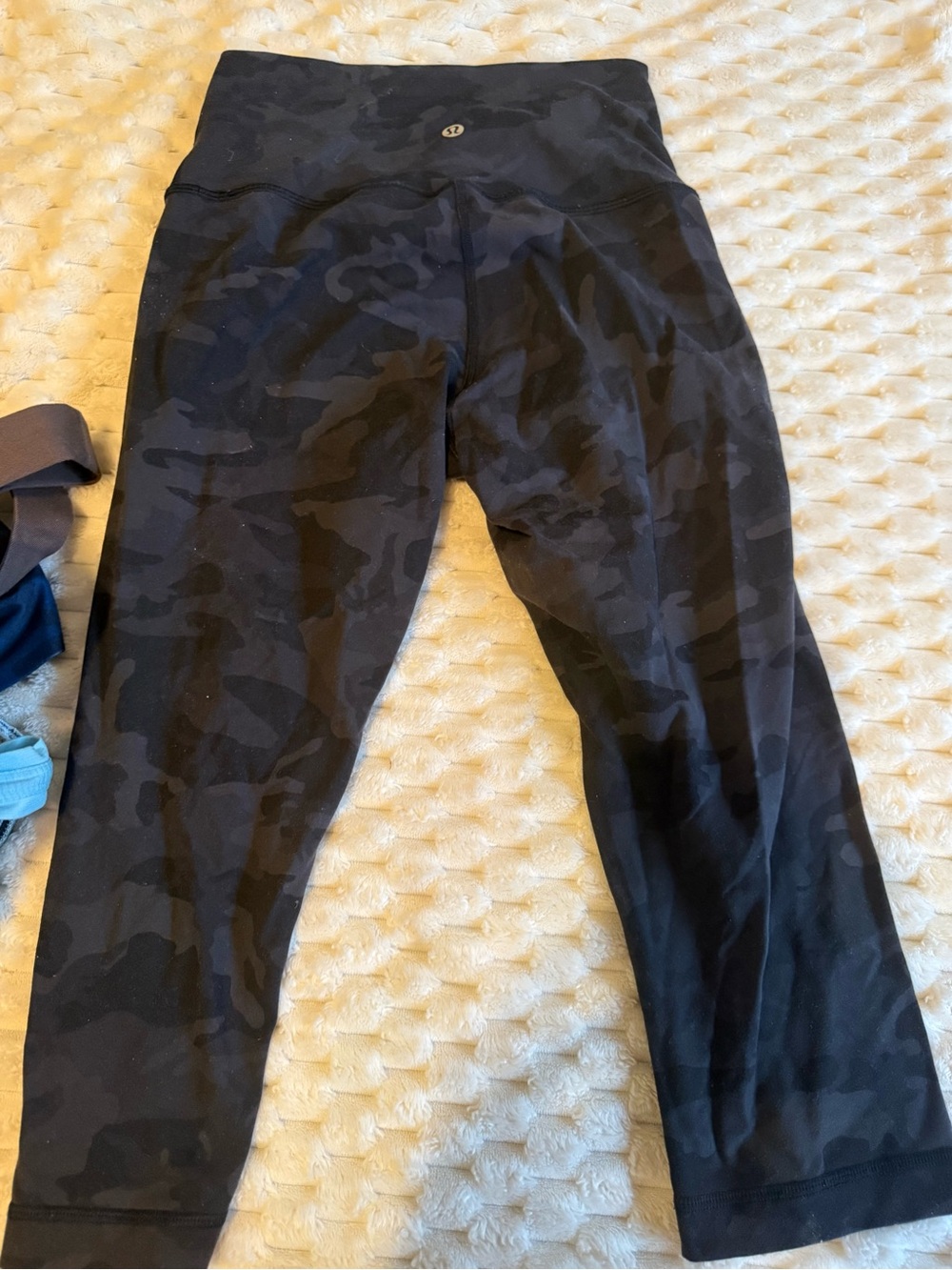 lululemon athletica Black Camo High-Rise Crop Leggings